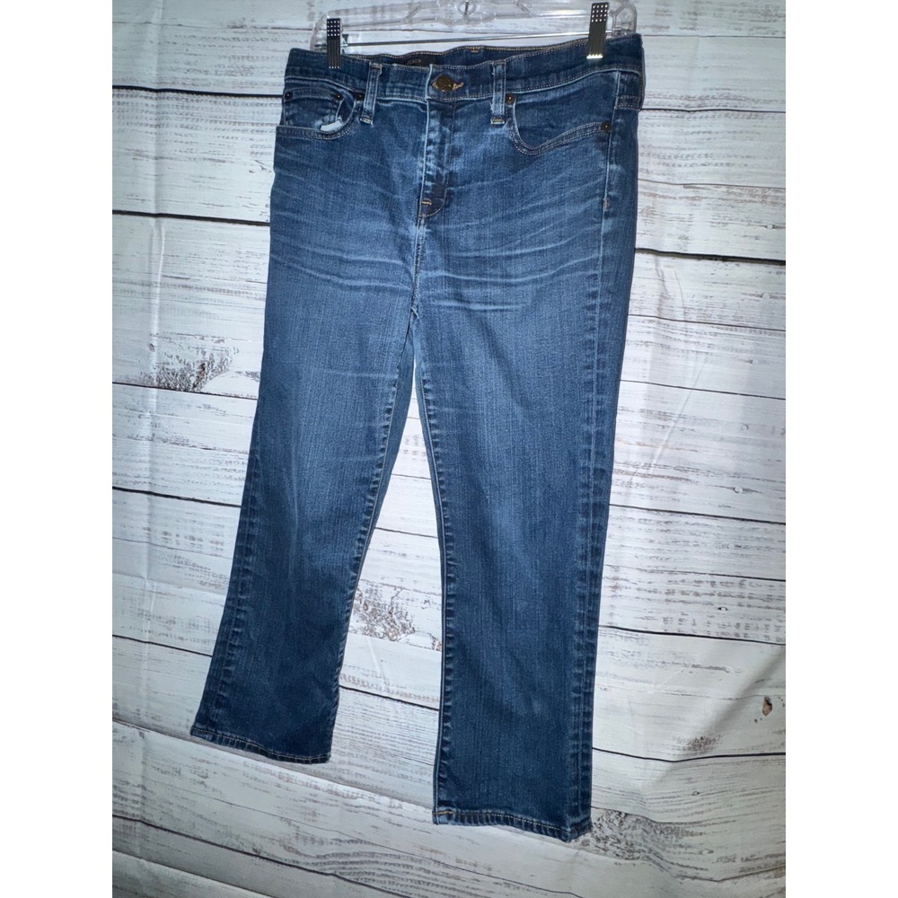 JCrew Vintage Cropped Jeans Womens 30 Medium Wash Blue Straight Leg C0992 SP15